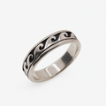 Silver 925 Oxidized Wave Toe Ring - TR323 | Silver Palace Inc.