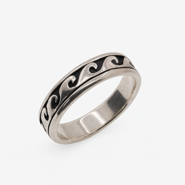Silver 925 Oxidized Wave Toe Ring - TR323 | Silver Palace Inc.