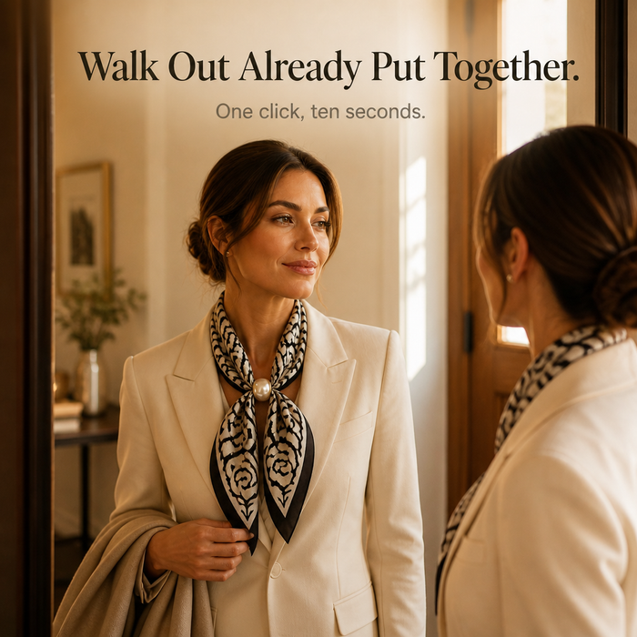 Pearluxe – Faux Pearl Magnetic Scarf Clasp