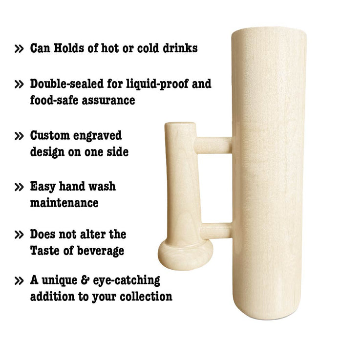 Personalized Baseball Bat Mug with Handle For Coach