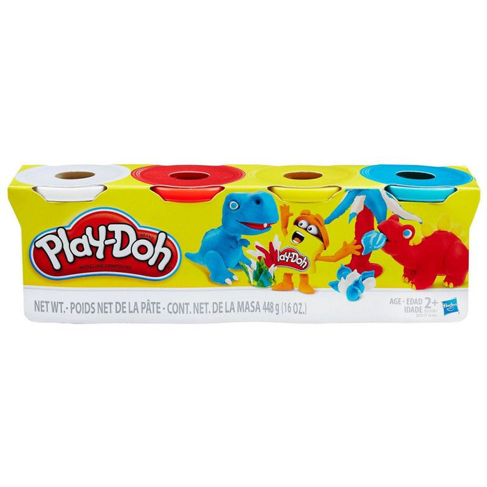 Play-Doh 4 Pack of Classic Colors for Kids 2+, 4-Ounce Cans