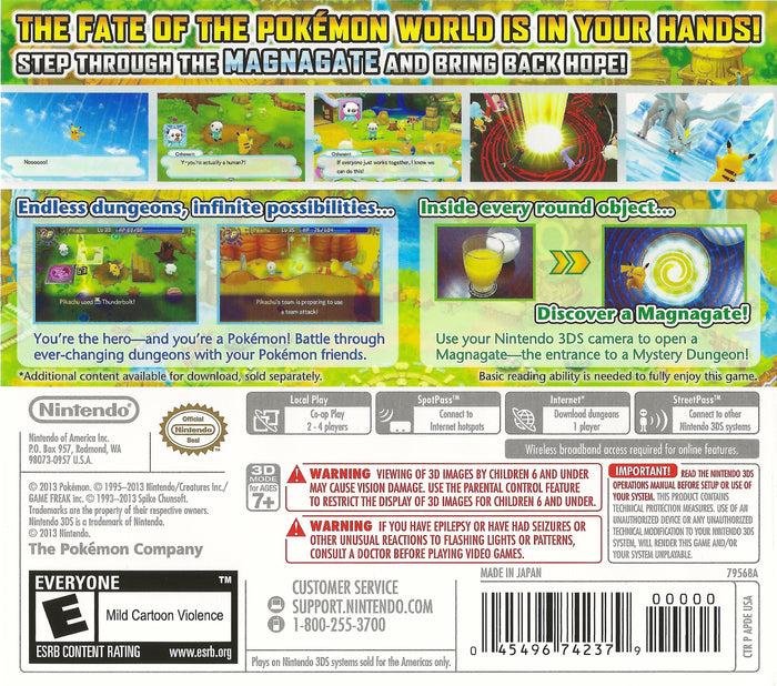 Pokemon Mystery Dungeon: Gates to Infinity 3DS - Video Game - Used - CaveGamers - Image 2