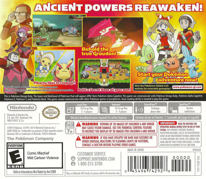 Pokemon Omega Ruby 3DS - Video Game - Used - CaveGamers - Image 2