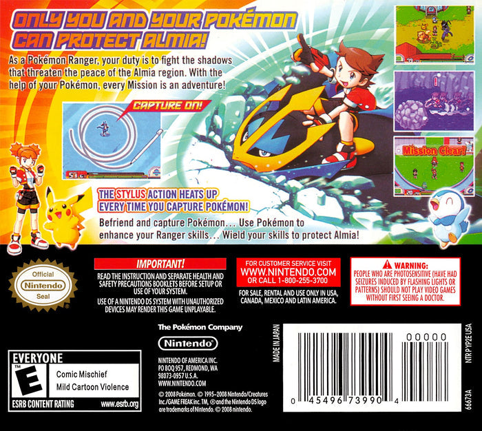 Pokemon Ranger: Shadows of Almia DS - Video Game - Used - CaveGamers - Image 2