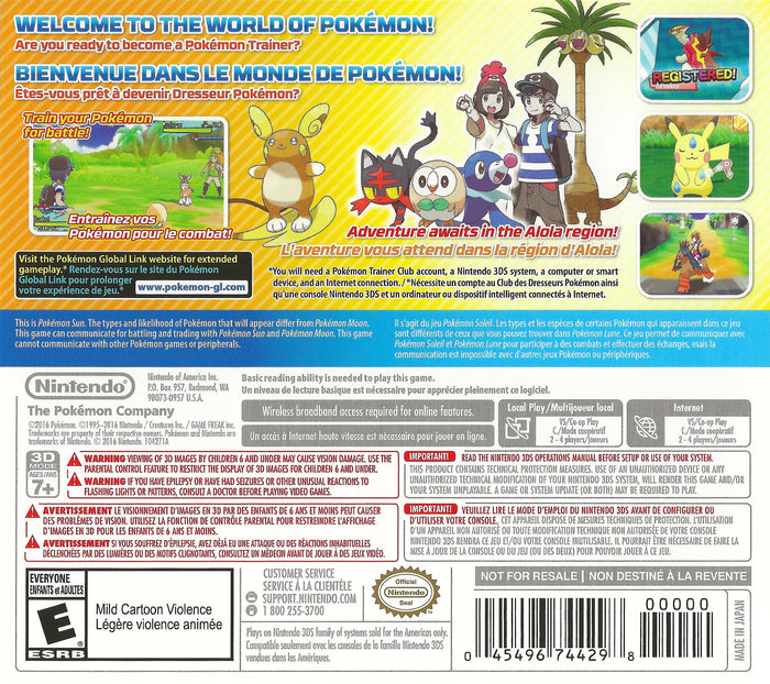 Pokemon Sun 3DS - Video Game - Used - CaveGamers - Image 2