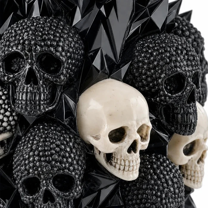 Ravenora – Sculpted Raven And Skull Decorative Vase