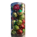 Red and Green Christmas Balls 30 Pieces