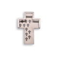 Rhodium & Black Plated Stainless Steel Multi Cross Pendant - SSP00349