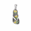 Rhodium Plated 925 Colored Butterfly Sandal Charm- CHARM00158