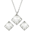 Silver 925 Boxed Synthetic Pearl with CZ Set - GMS00029 | Silver Palace Inc.