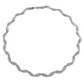 Silver 925 Rhodium Plated Braided Omega Round Necklace - DIN00007RH | Silver Palace Inc.