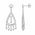 Rhodium Plated 925 Sterling Silver Chandelier Earrings - SPE00030 | Silver Palace Inc.