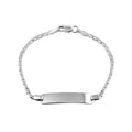 Silver 925 Rhodium Plated Flat Marina Baby ID Bracelet - DIB00032RH | Silver Palace Inc.