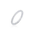 Rhodium Plated 925 Sterling Silver Moissanite 2.5mm Eternity Ring - MGMR00041