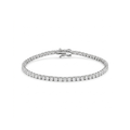 Rhodium Plated 925 Sterling Silver Moissanite 2mm Tennis Bracelet - MGMB00130-7.25