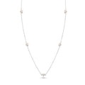Rhodium Plated 925 Sterling Silver Multi Opal Heart Adjustable Necklace - GMN00248