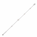 Rhodium Plated 925 Sterling Silver Round & Oval Multi Opal Adjustable Bracelet - GMB00201