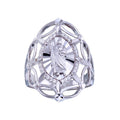 Rhodium Plated 925 Sterling Silver Saint Jude CZ Filigree Ring - GMR00339 | Silver Palace Inc.