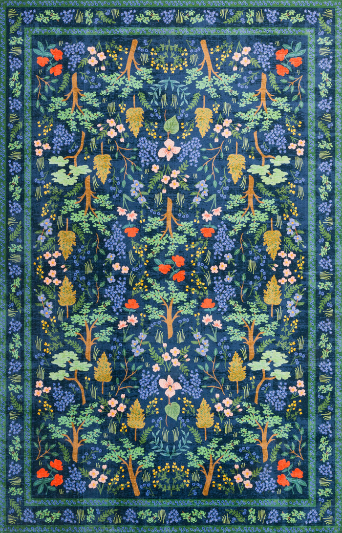Rifle Paper Co. x Loloi Jardin Rug | Navy Rifle Paper Co. x Loloi