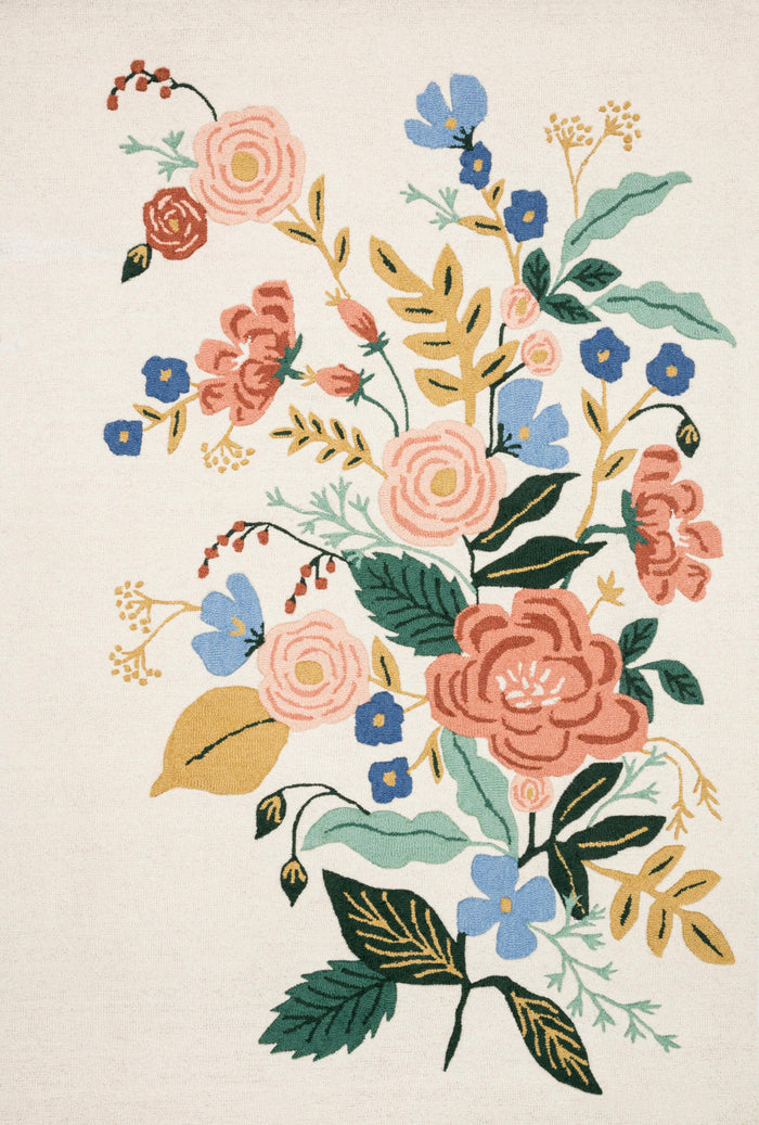Rifle Paper Co. x Loloi Les Fleurs Rug | Ivory / Multi Rifle Paper Co. x Loloi