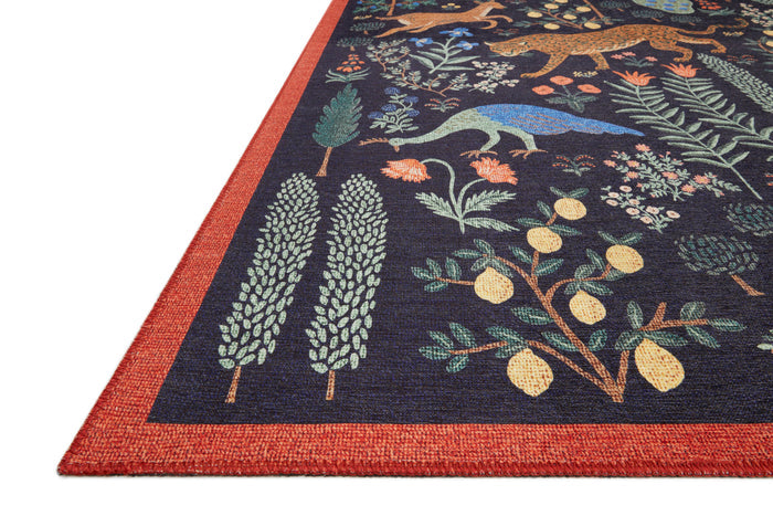 Rifle Paper Co. x Loloi Menagerie Rug | Black Rifle Paper Co. x Loloi