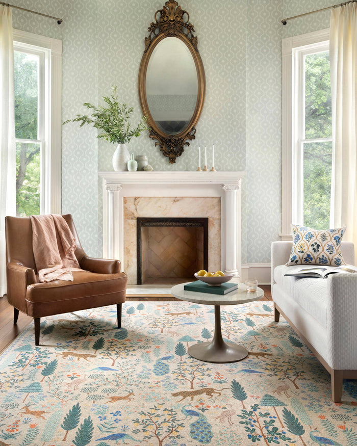 Rifle Paper Co. x Loloi Menagerie Rug | Cream Rifle Paper Co. x Loloi