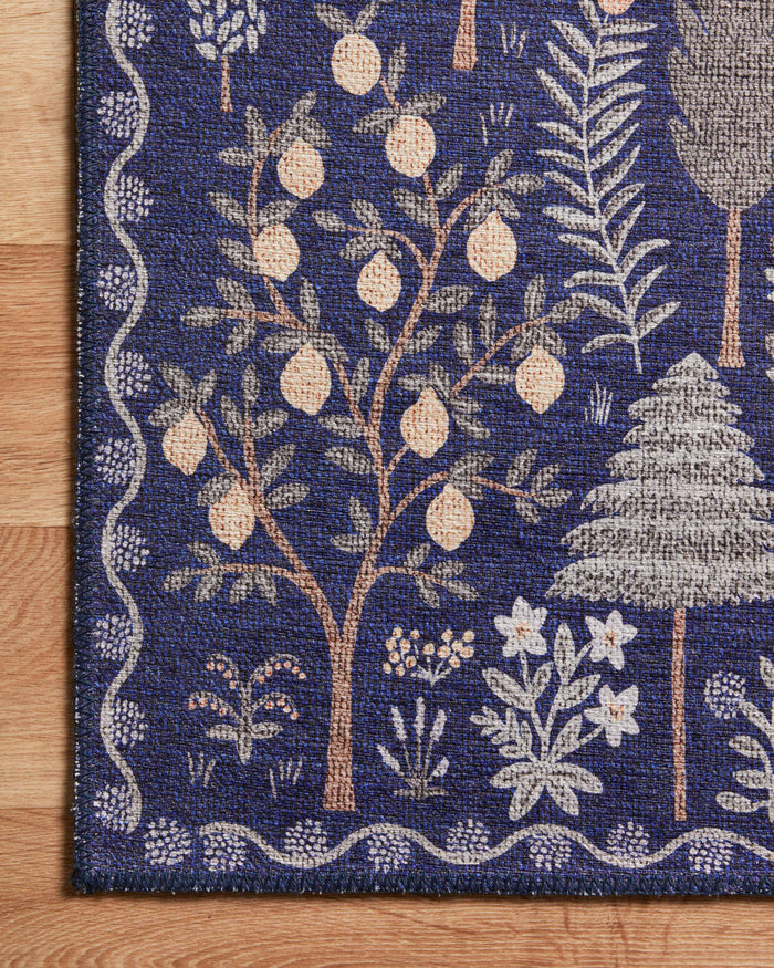 Rifle Paper Co. x Loloi Menagerie Rug | Navy Rifle Paper Co. x Loloi