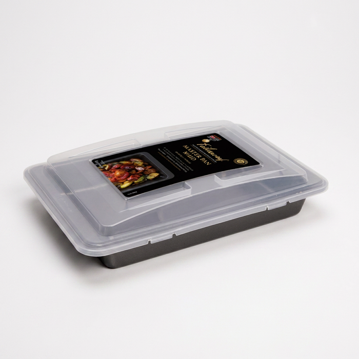 Roaster Pan Bakers secret Enhanced with Plastic Lid 13x9 In