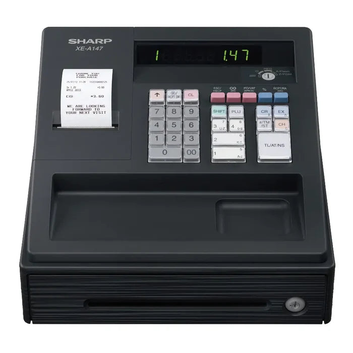 Sharp XE-A137-BK Cash Register, Black (XE-A137-BK)