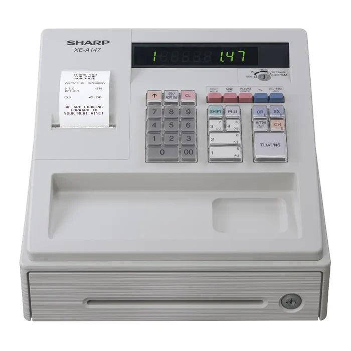 Sharp XE-A137-WH Cash Register, White (XE-A137-WH)