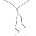 Silver 925 Rhodium Plated Lariat Heart Italian Necklace - ARN00005 | Silver Palace Inc.