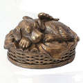Small/Keepsake 55 Cubic Inch Copper Dog Angel Pet Funeral Cremation Urn