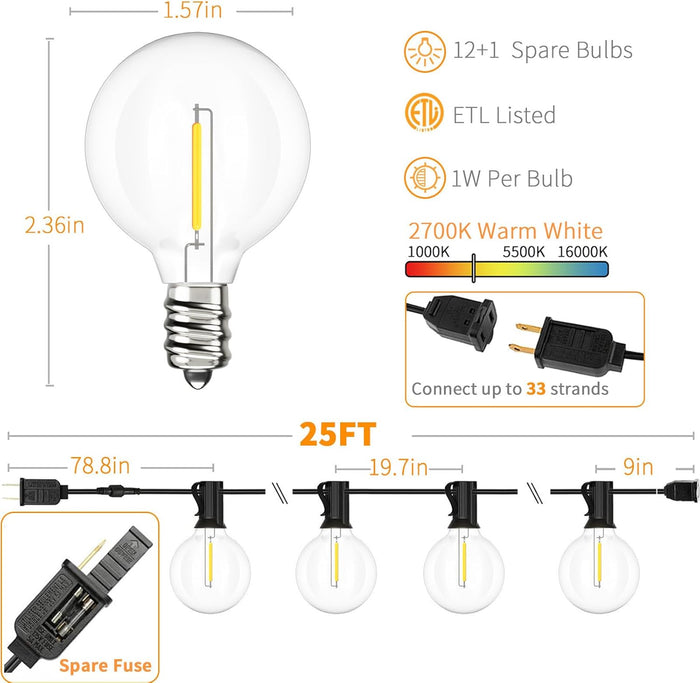 Svater Outdoor String Lights