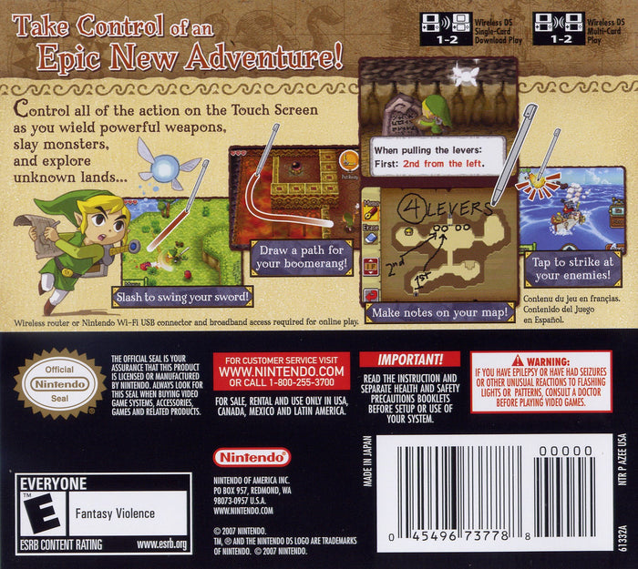 The Legend of Zelda: Phantom Hourglass DS - Video Game - Used - CaveGamers - Image 2