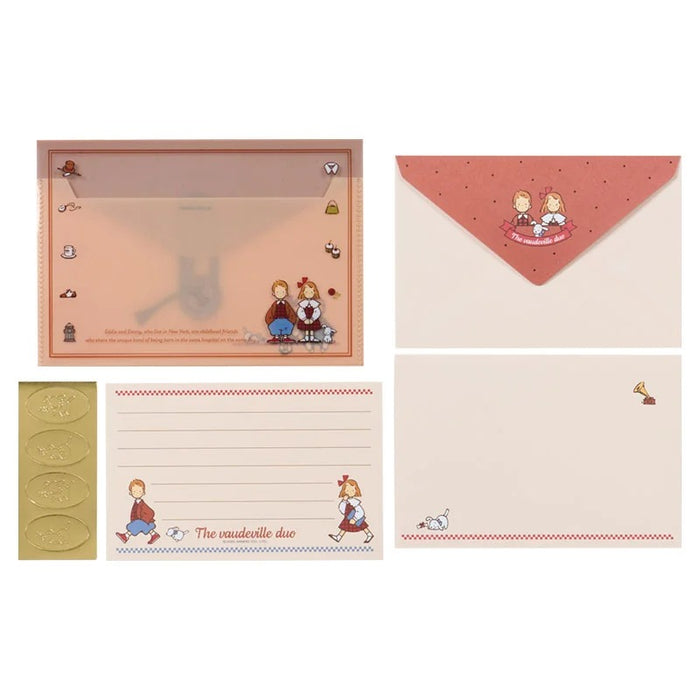 The Vaudeville Duo Letter Set & Case (Friendly Pair Series) Stationery Japan Original