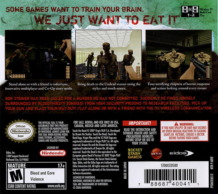 Touch the Dead DS - Video Game - Used - CaveGamers - Image 2