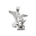 Two-Tone 925 Sterling Silver Archangel Saint Michael Pendant - GMP00218 | GMP00219