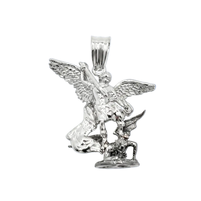 Two-Tone 925 Sterling Silver Archangel Saint Michael Pendant - GMP00218 | GMP00219