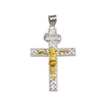 Silver 925 2 Toned Plated DC Cross Pendant - GMP00041RG | Silver Palace Inc.