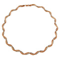 Silver 925 2 Toned Rose Gold Plated Braided Omega Round Necklace - DIN00007RGP-RH | Silver Palace Inc.