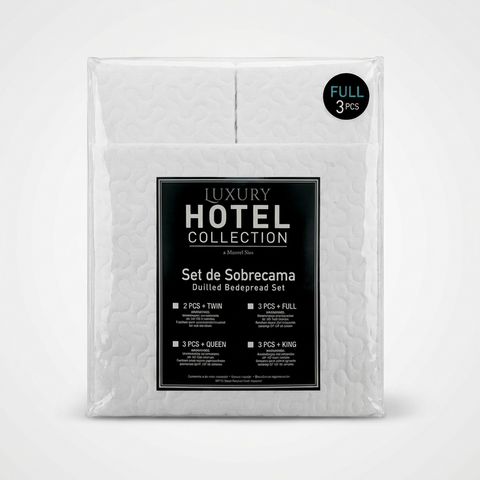 White Quilted Bedspread Sheet Full Size