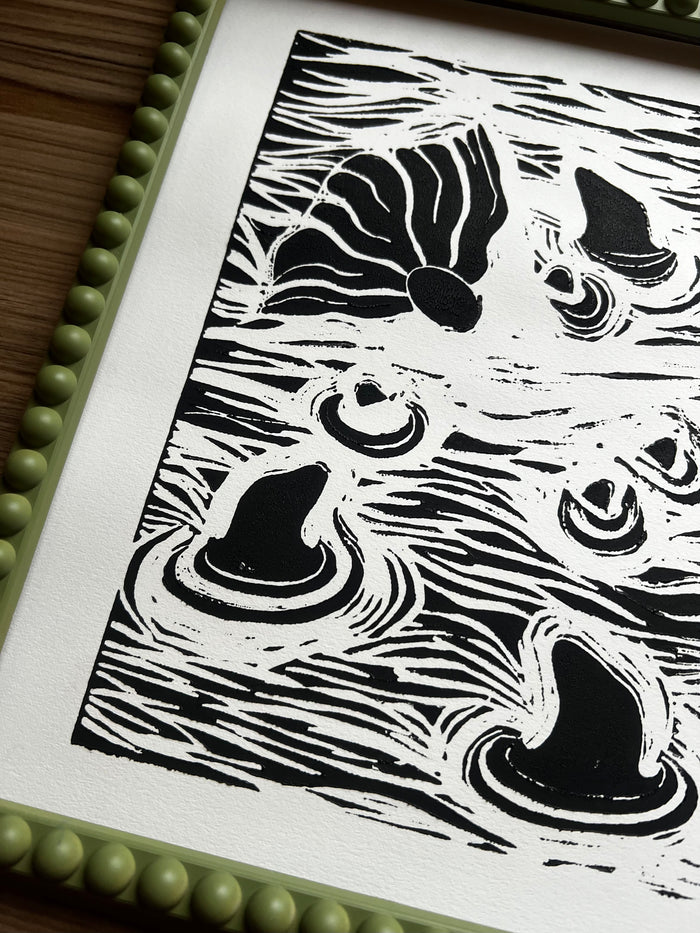 Wild Swim Lino Print
