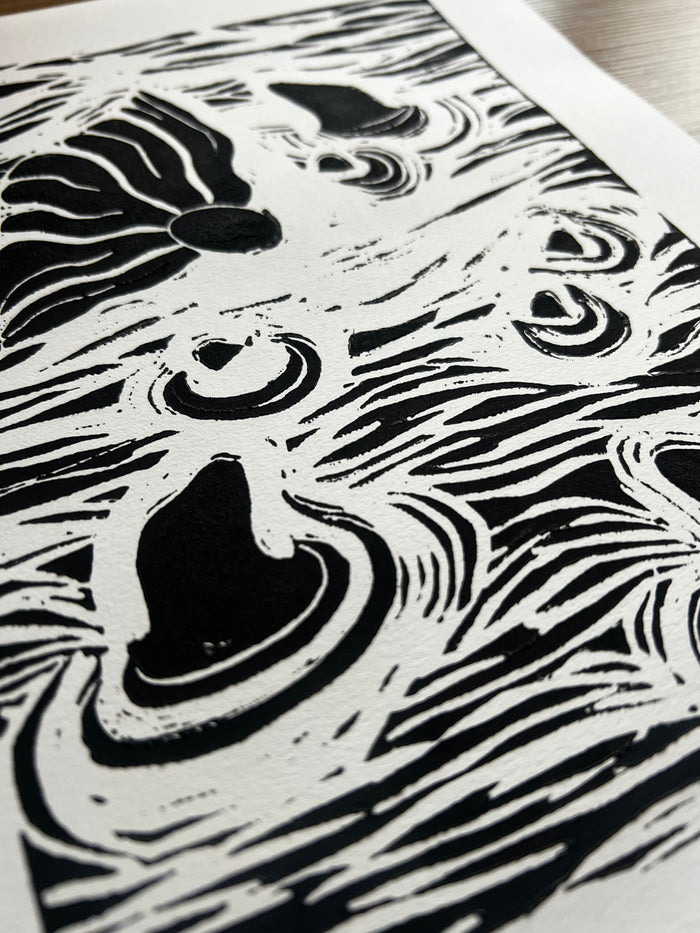 Wild Swim Lino Print