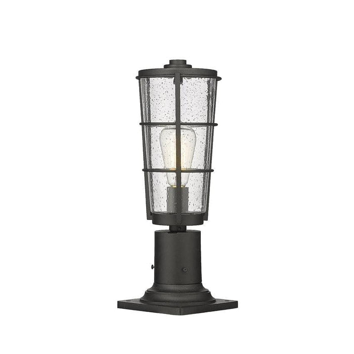 Z-Lite Helix Black Outdoor Pier Mounted Fixture 591PHM-533PM-BK - Outdoor Pier Mounted Fixture